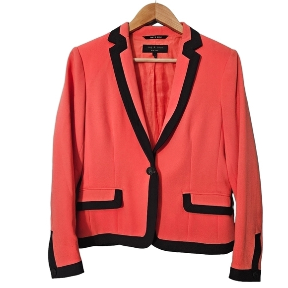 Rag & Bone Hot Pink Single Button Blazer - Picture 1 of 14